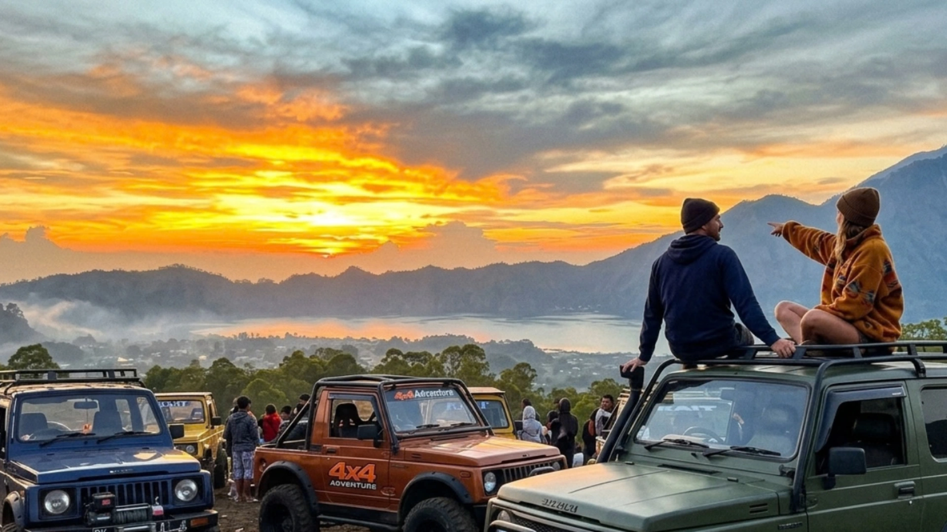 Sunrise Mount Batur with Jeep